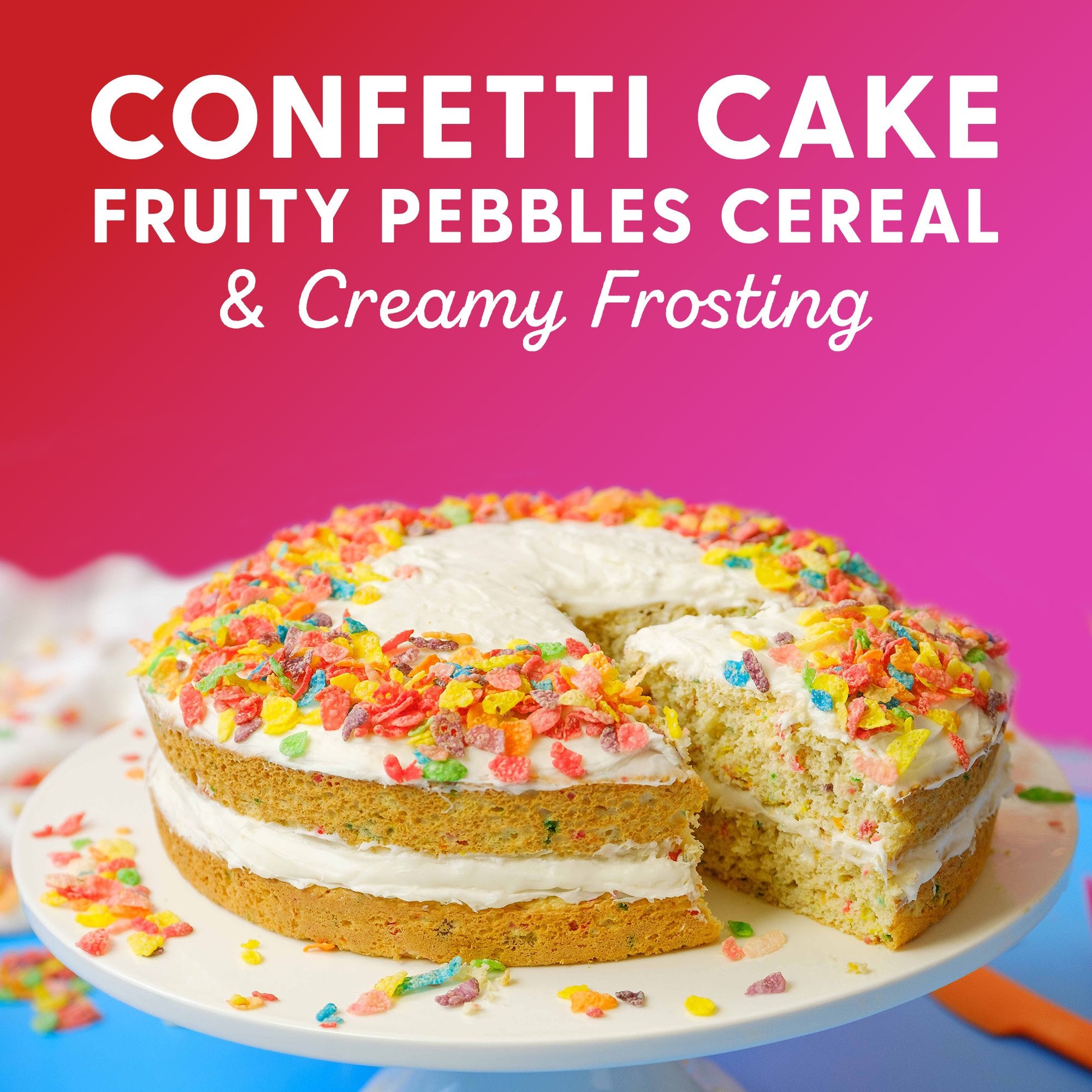Duncan Hines Epic Fruity Pebbles Cake Mix Kit, 28.5 oz