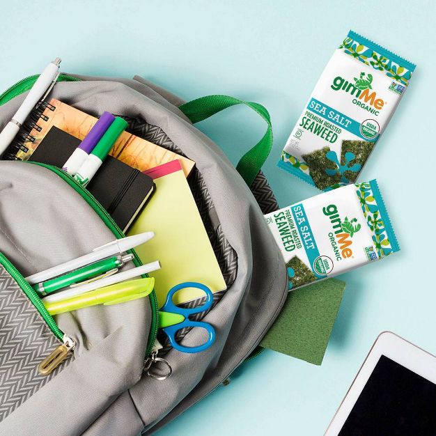GimMe Organic Roasted Seaweed Snack Sea Salt