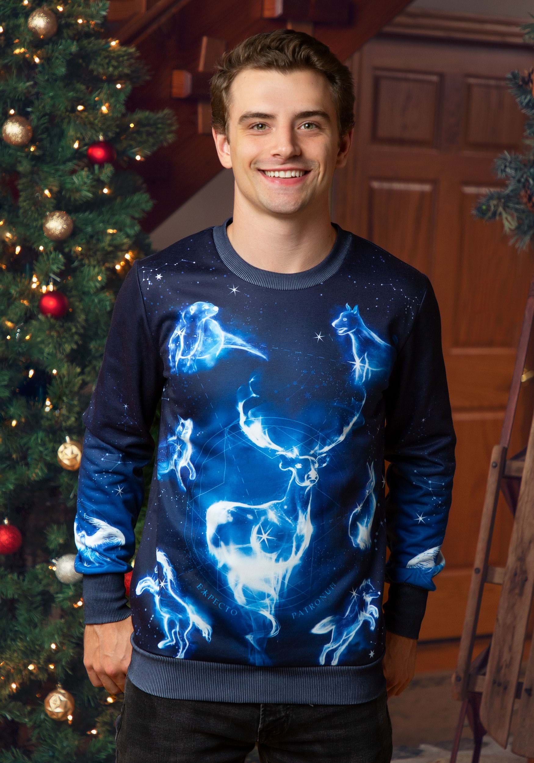 Harry Potter Ugly Sweater Patronus Sueter Unisex