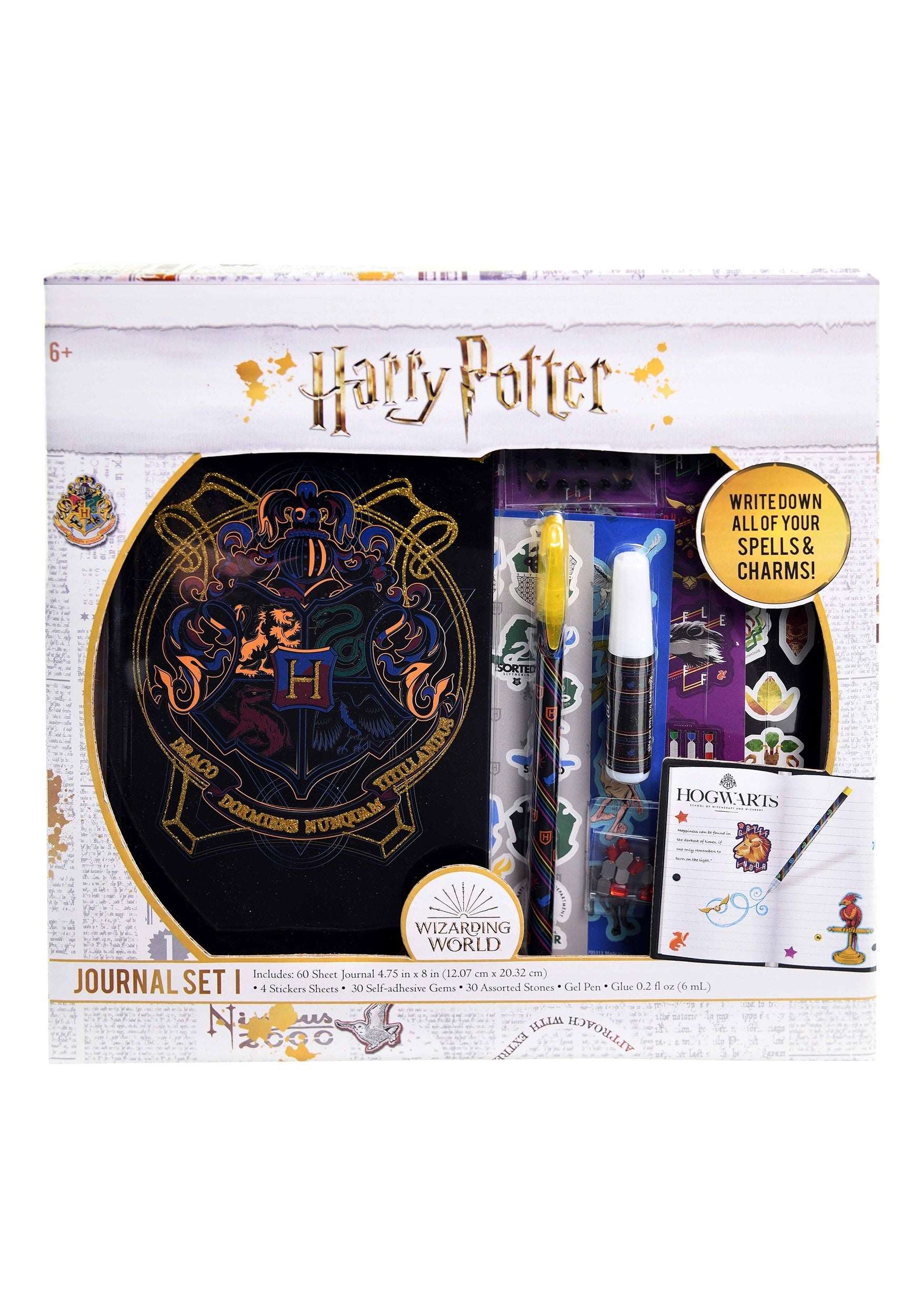 Harry Potter Set De Cuaderno Y Calcamonias