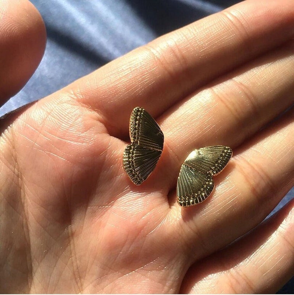 Aretes De Mariposa Alas Perforacion