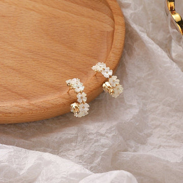 Aretes Hoops Flores Margaritas