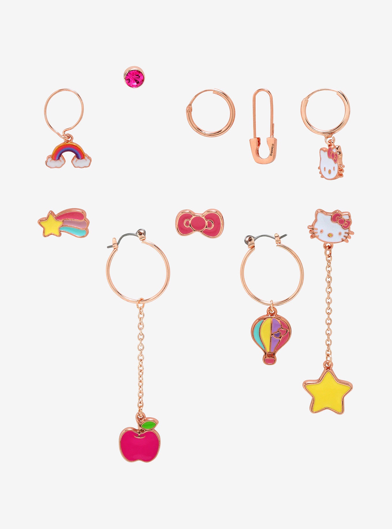 Aretes Hello Kitty Hoops