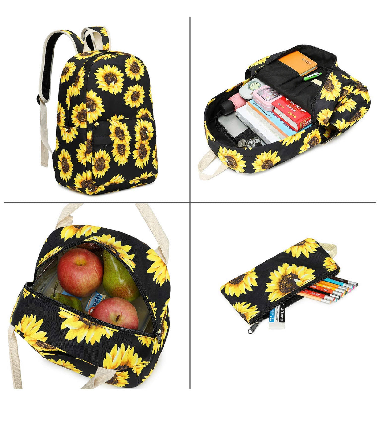 Set Mochilas De Girasol Mochila Girasol