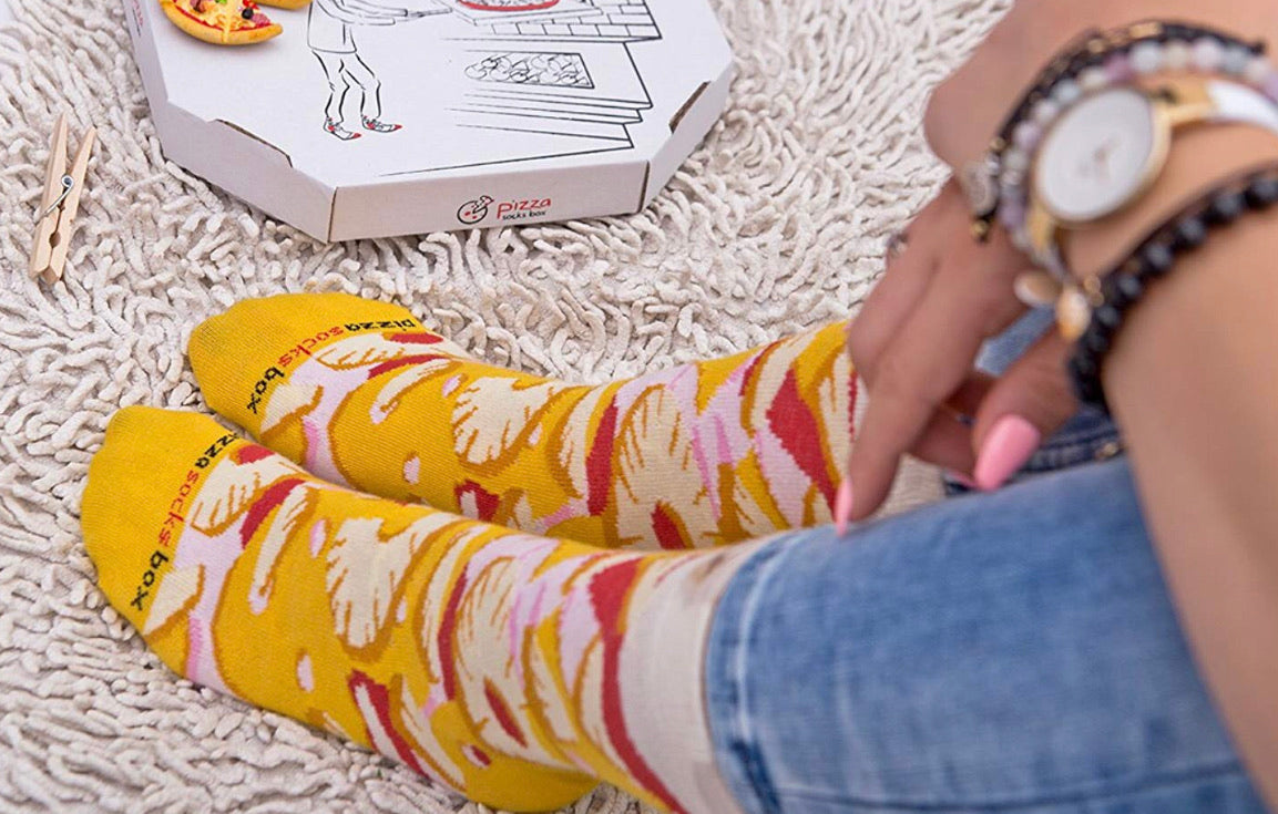 Caja De Pizza Calcetines 4 Sets