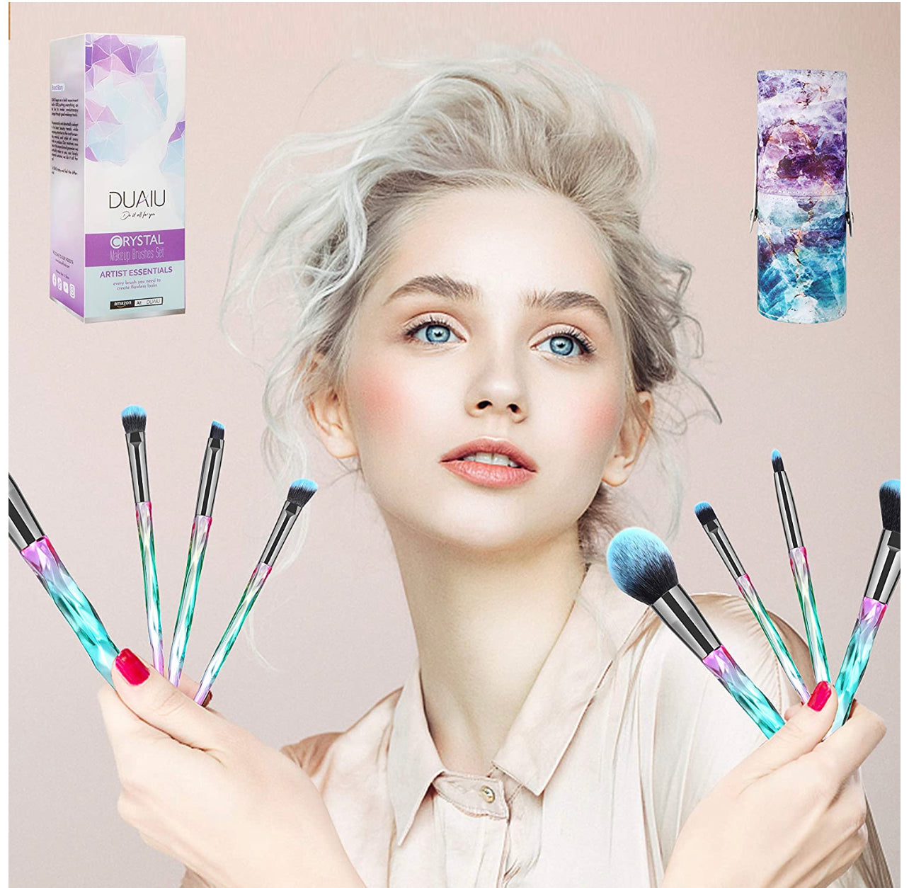 Brochas De Cristal Colores Aurora Boreal