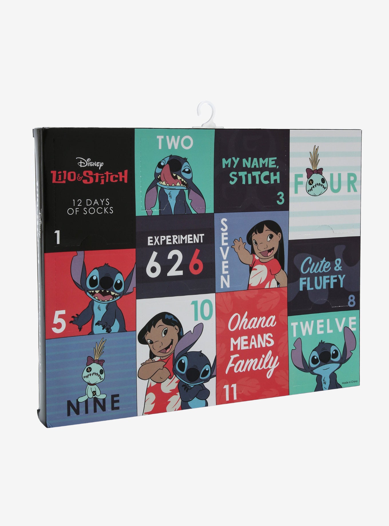 Lilo & Stitch Calendario Adviento 12 Calcetines