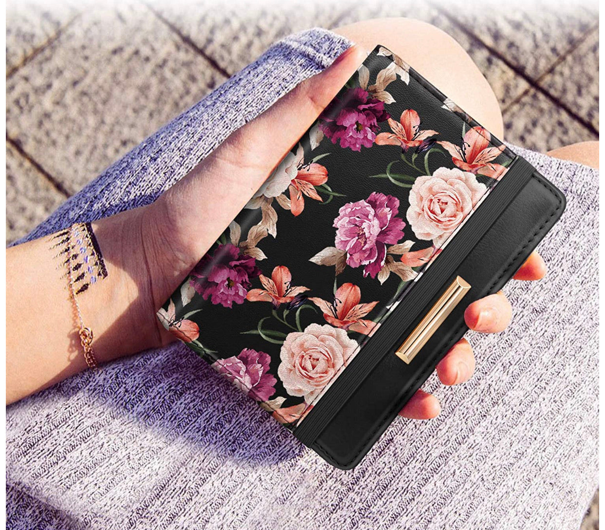 Porta Pasaportes Flores