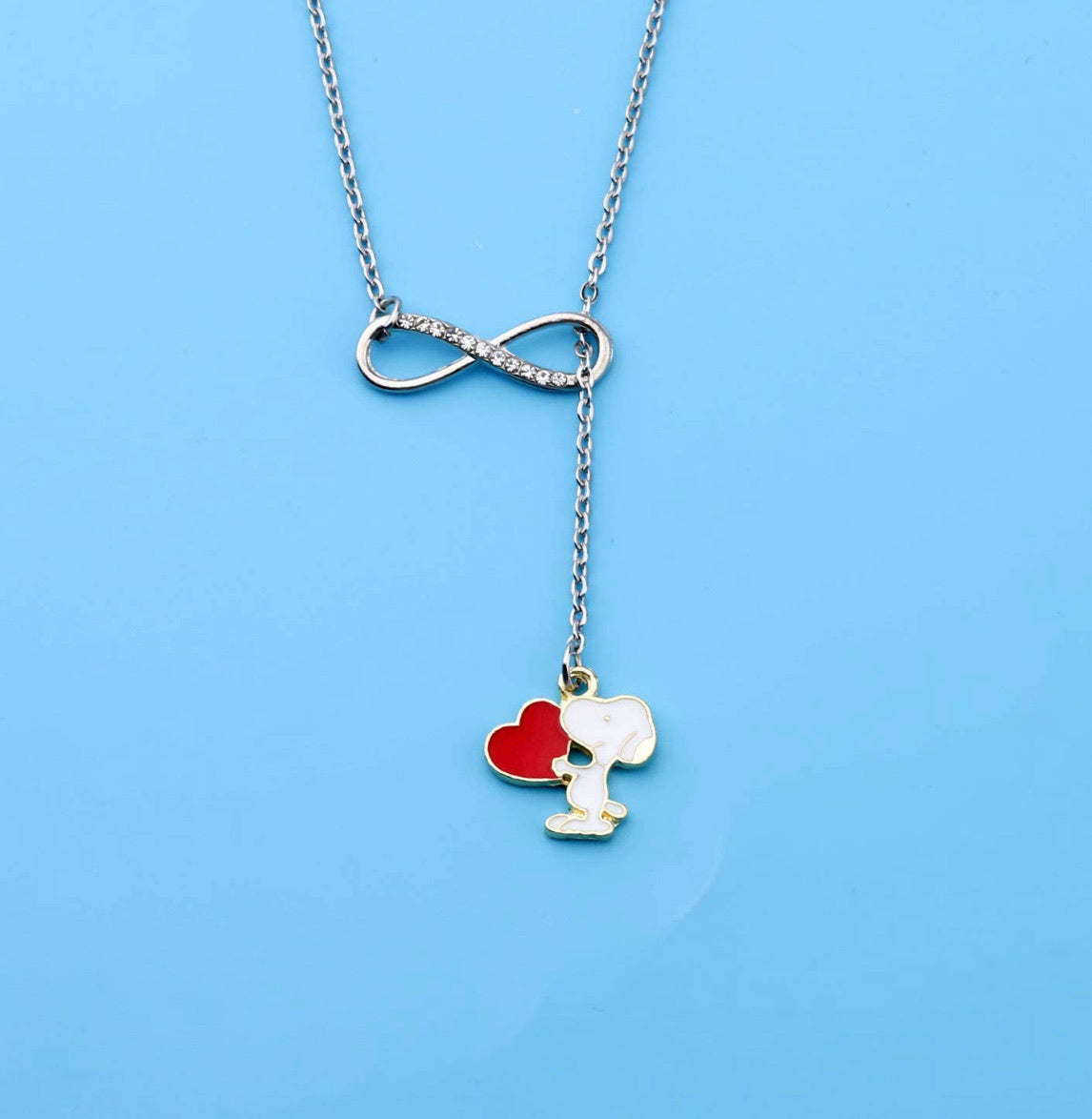 Collar Snoopy Infinito Corazón