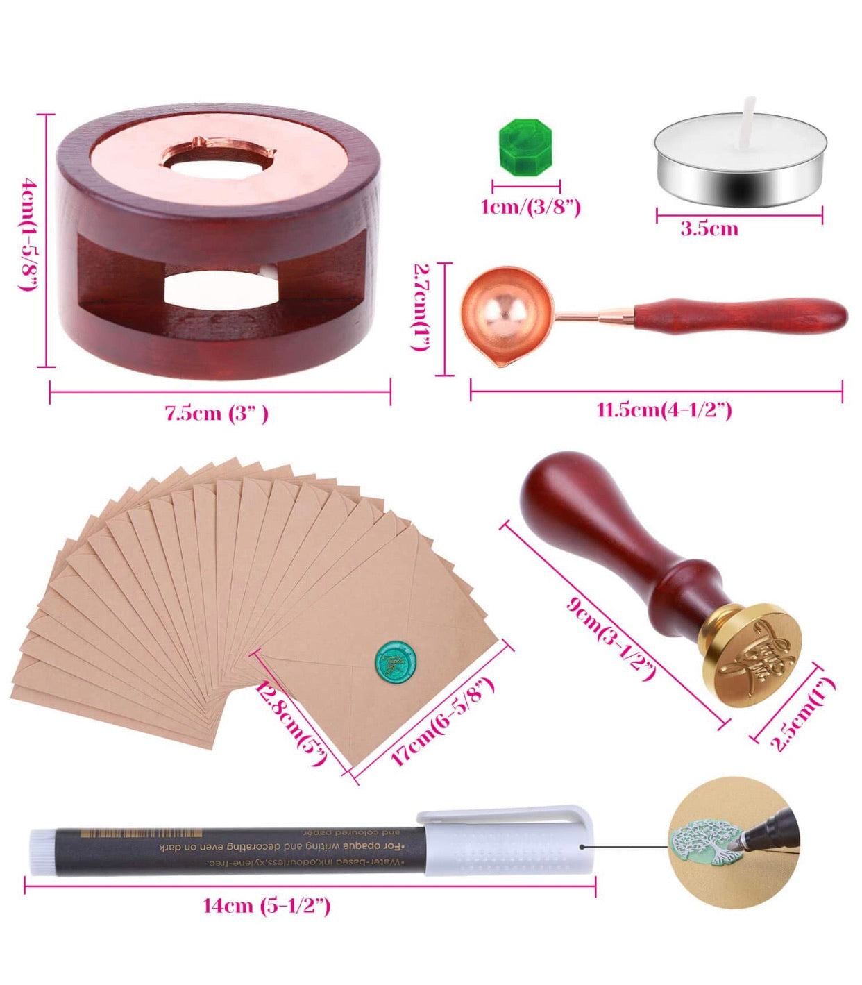 Set De Sellos Cera Colores