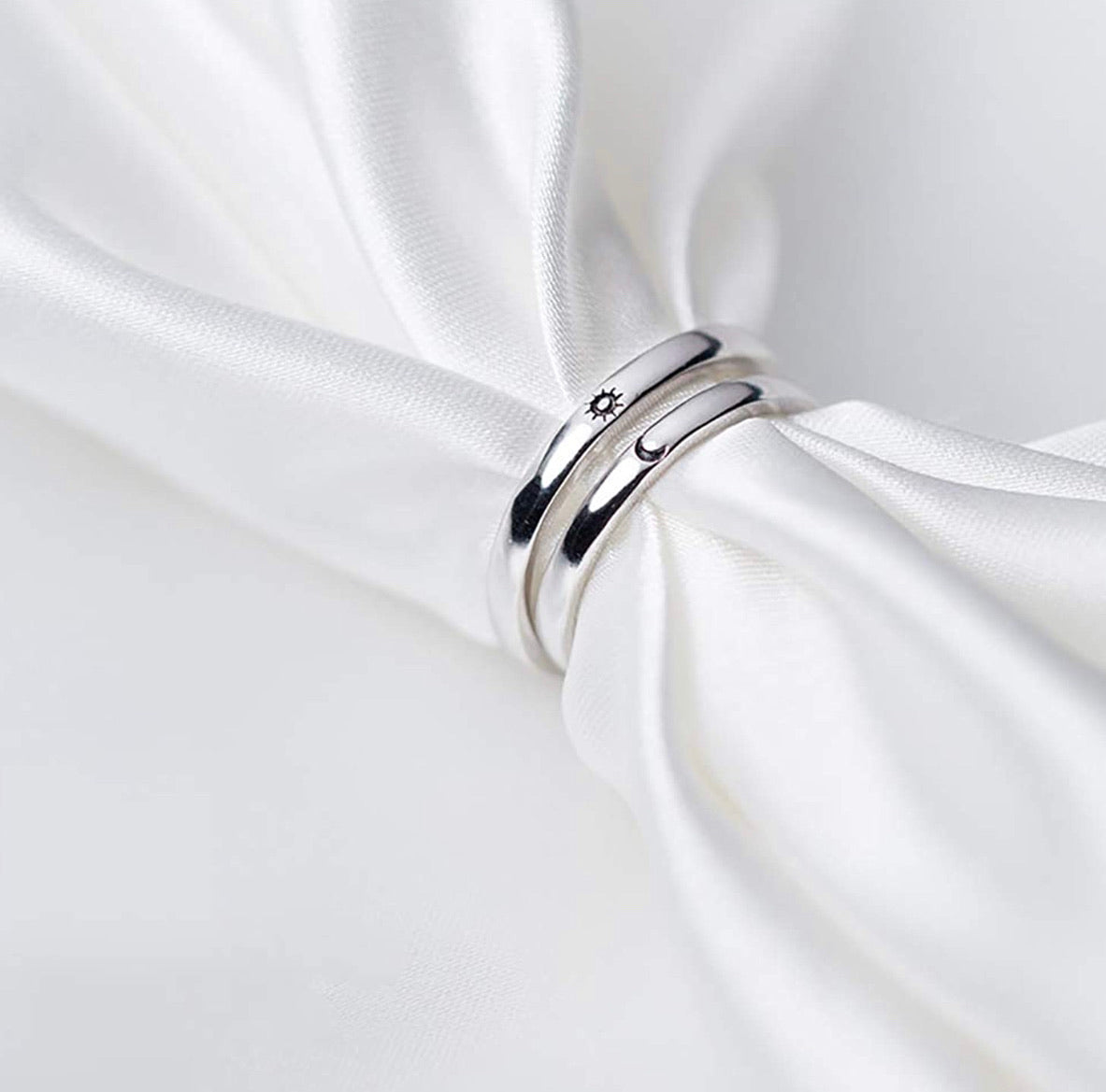 Anillos Sol y Luna Pareja Set