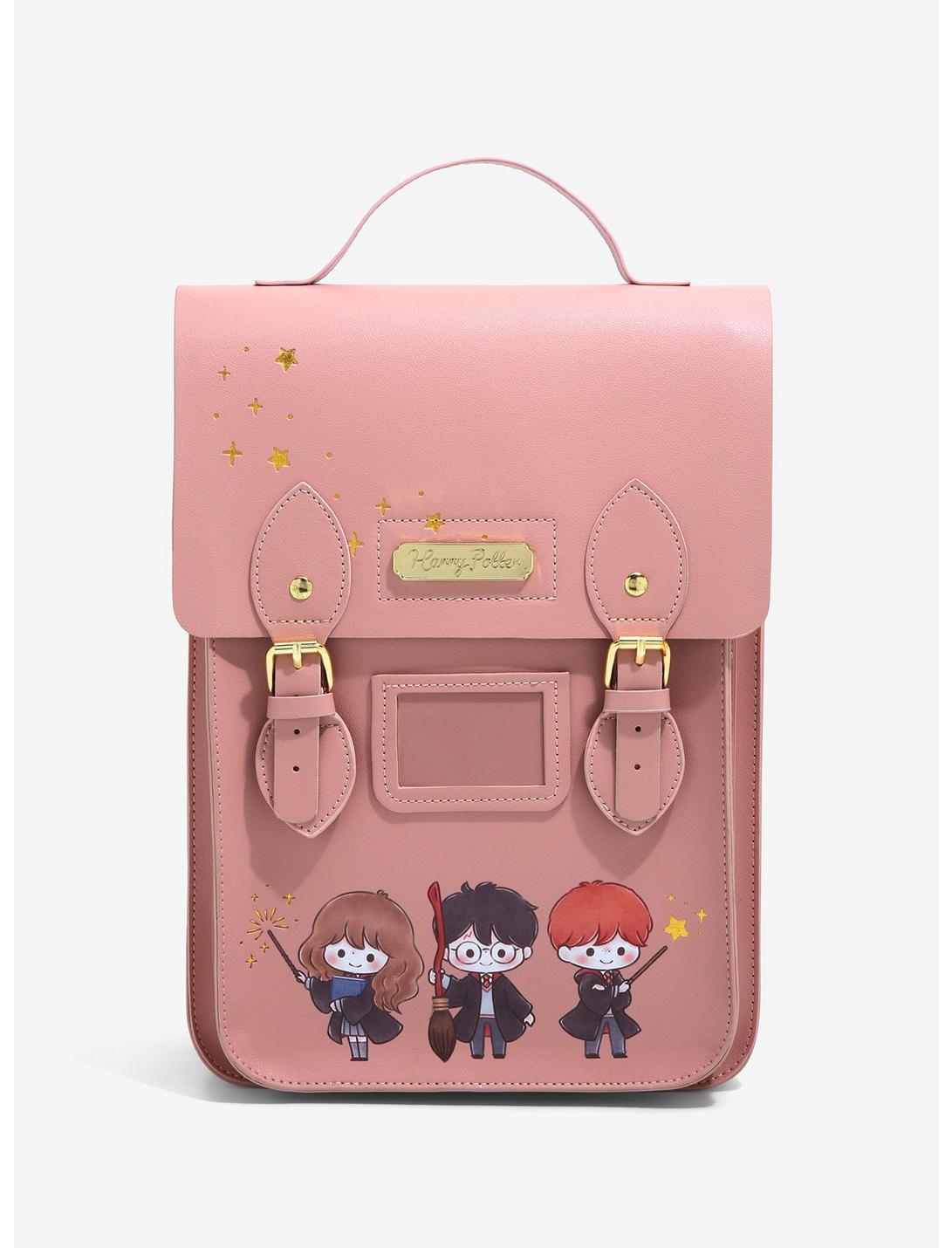 Harry Potter Mochila Personajes Chibi Color Rosa