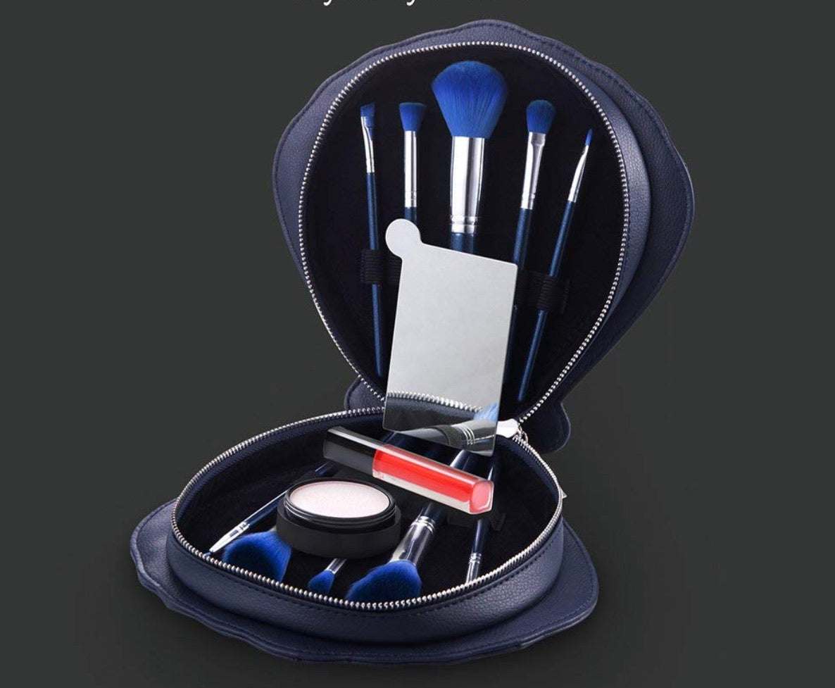 Set De Brochas Sirena Concha De Mar