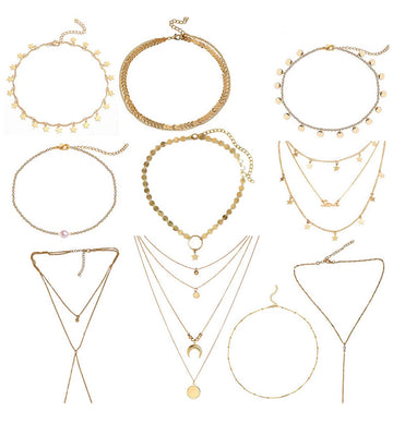 Set de 10 Collares Layers Dorado