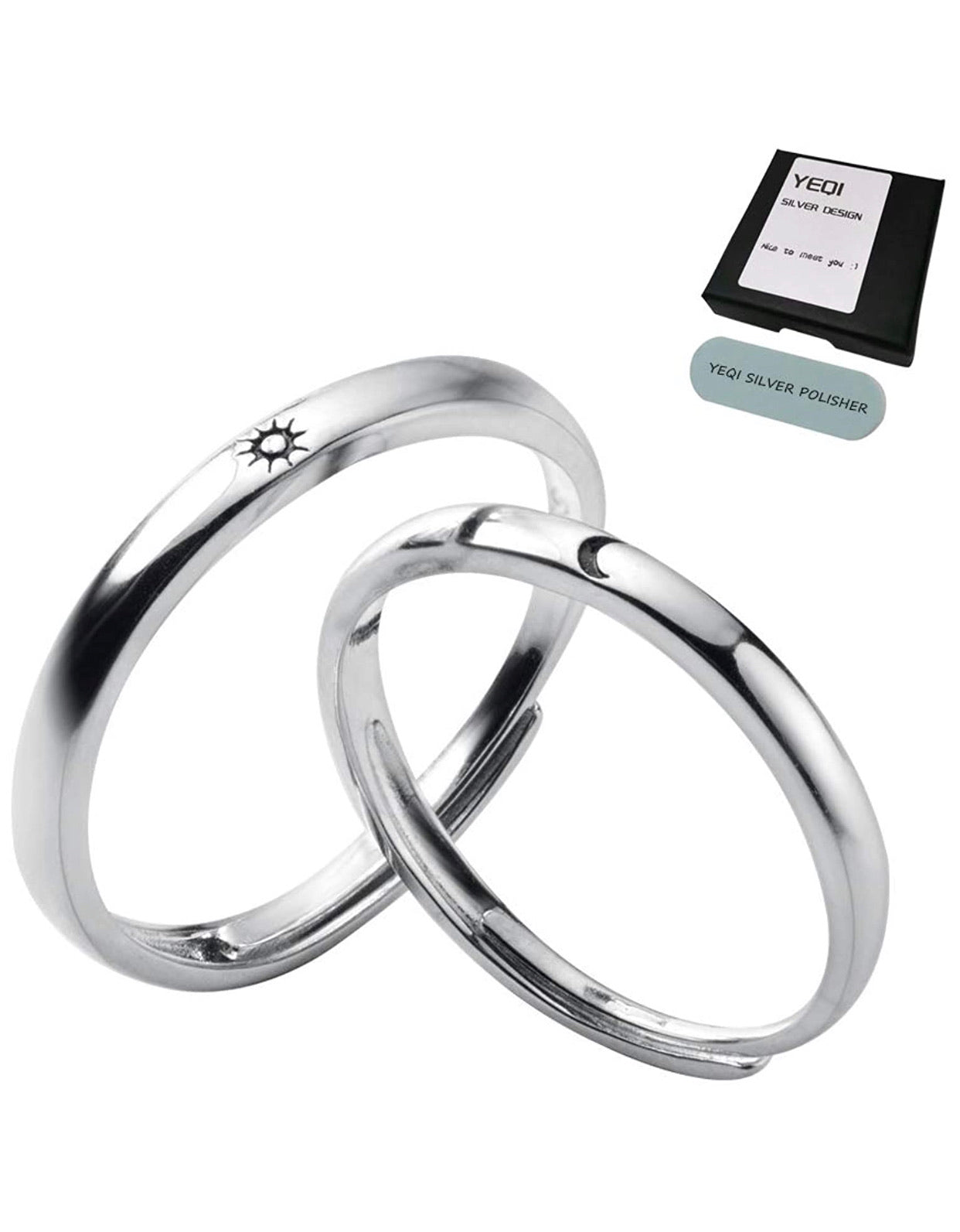 Anillos Sol y Luna Pareja Set