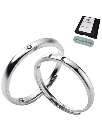 Anillos Sol y Luna Pareja Set