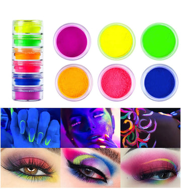 Set De Sombras Neón Brilla Obscuridad