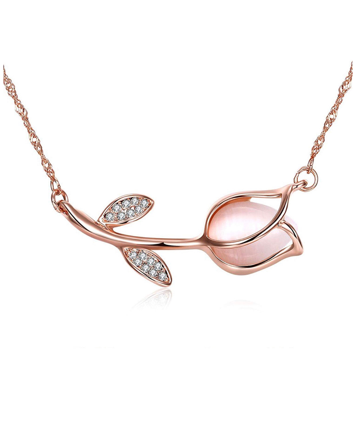 Collar Tulipán Colores Zirconias