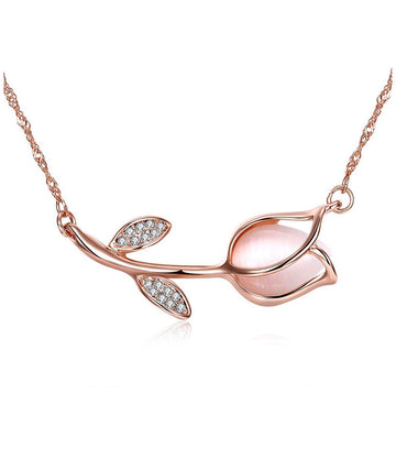 Collar Tulipán Colores Zirconias