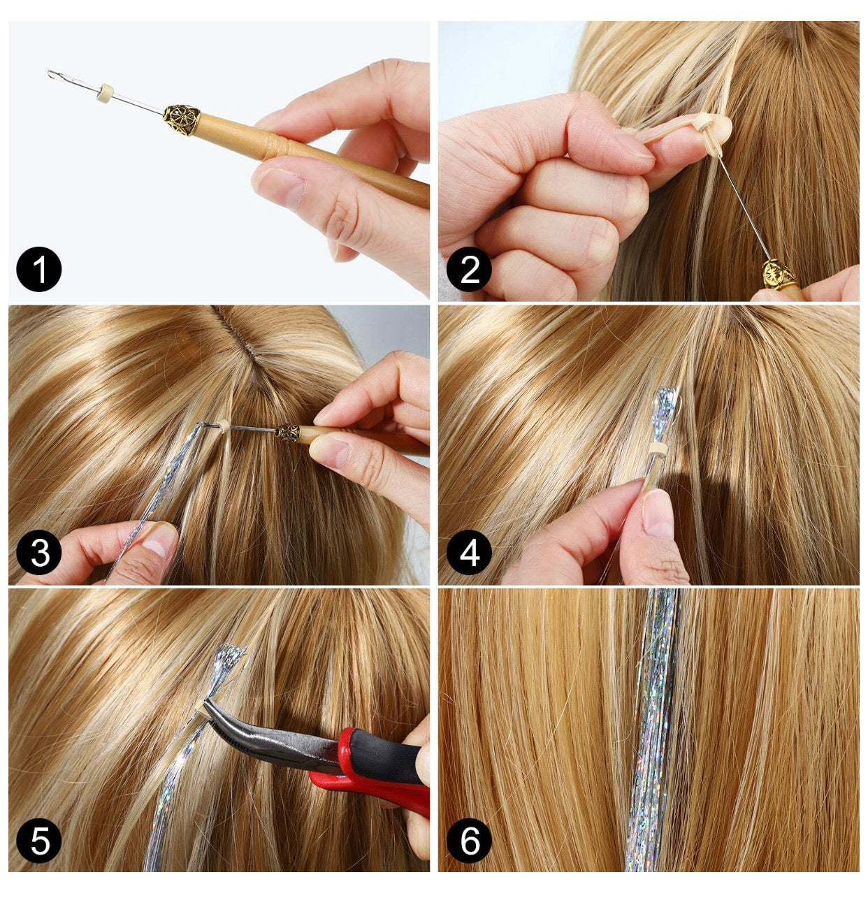 Extensiones De Cabello Colores Hair Tinsel