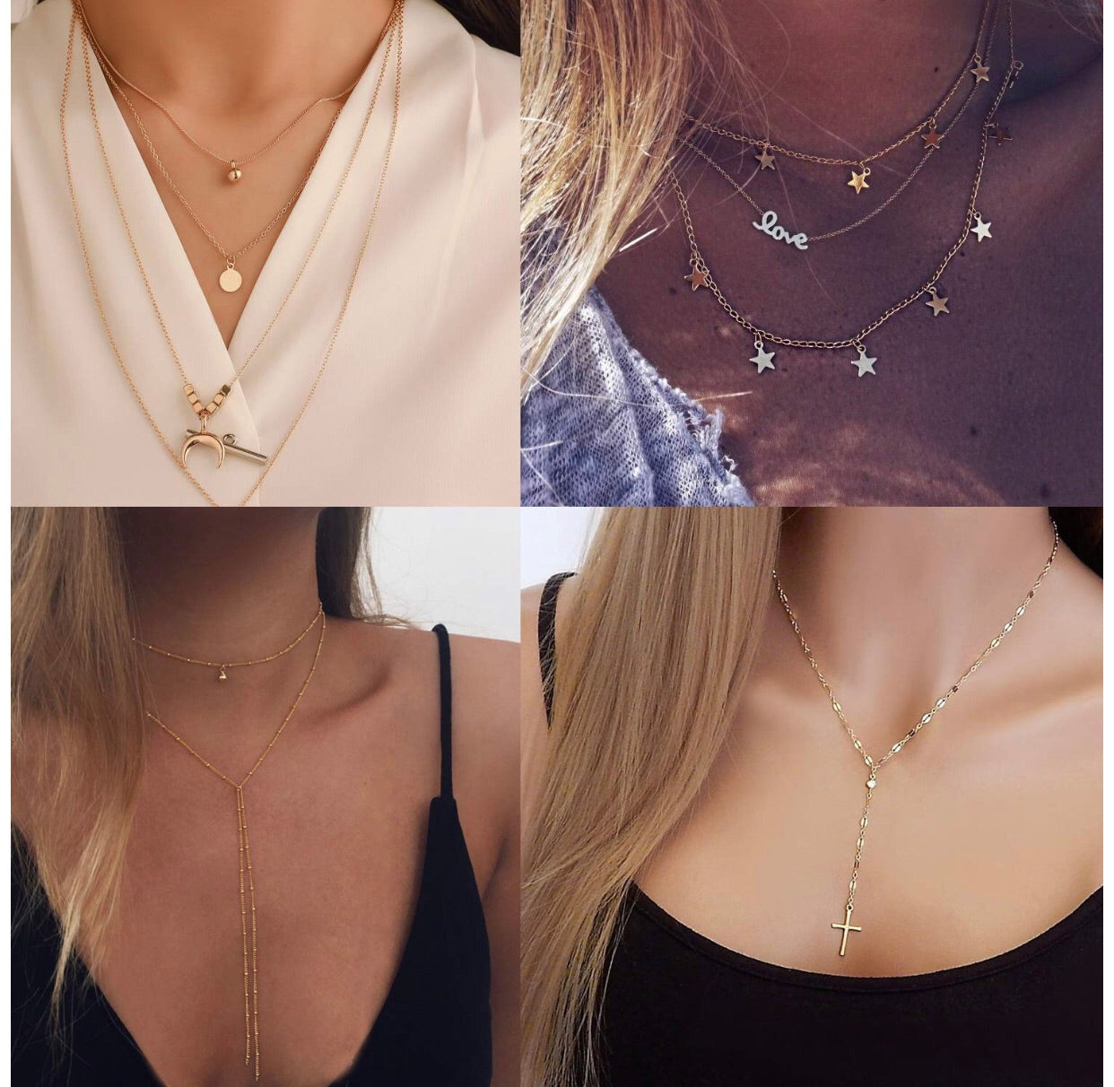 Set de 10 Collares Layers Dorado