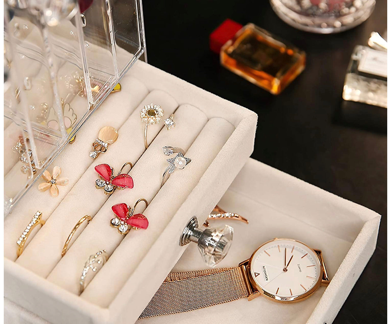 Organizador De Aretes y Anillos Joyería