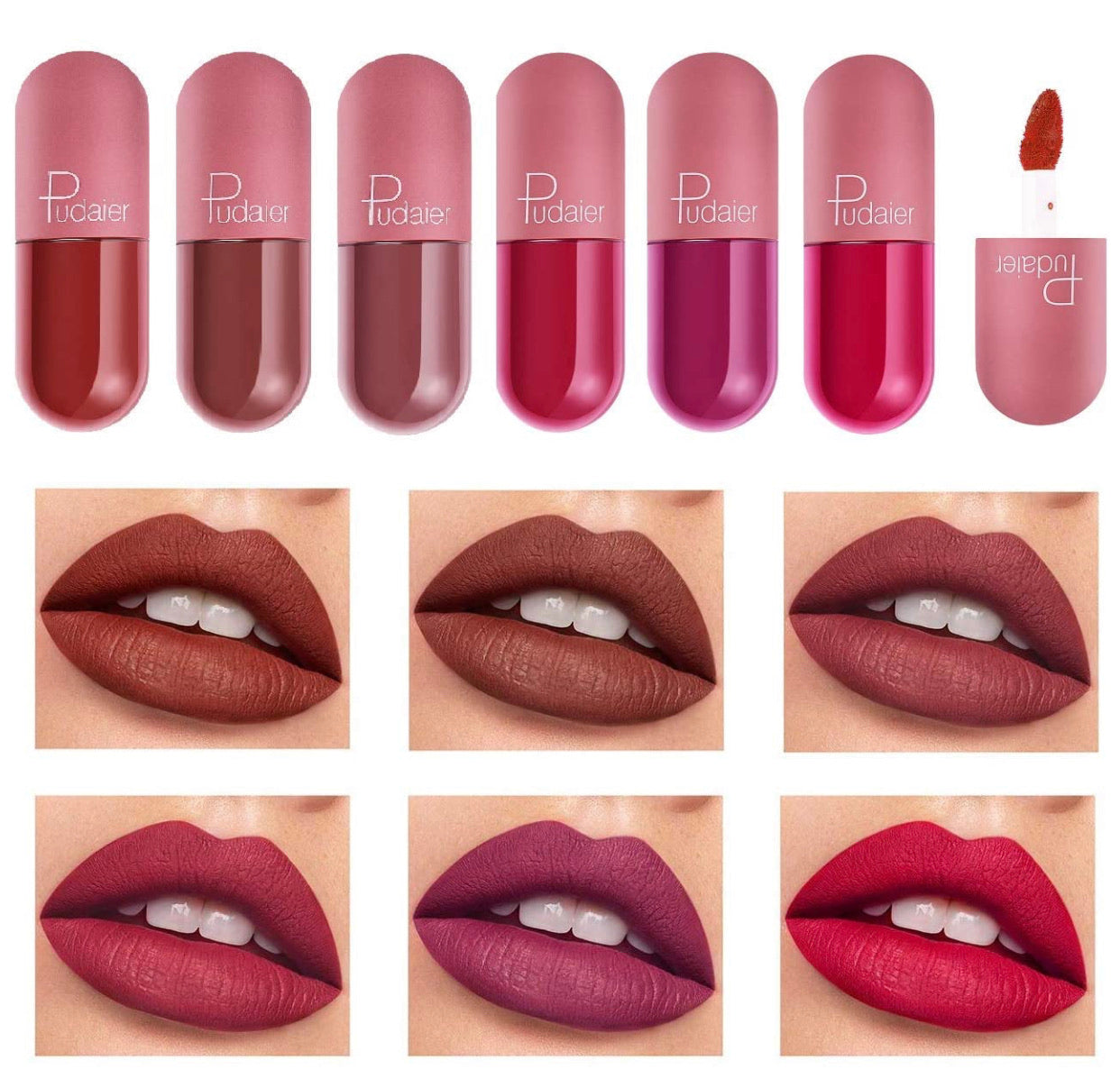 Set De Labiales Mini Cápsulas Pudaier