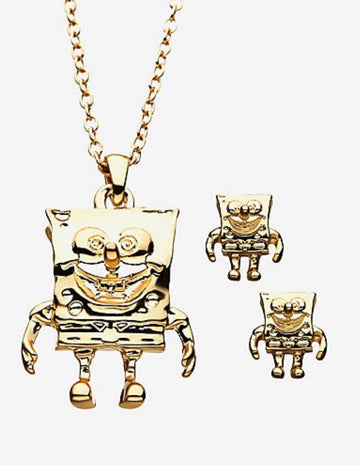 Set De Collar y Aretes Bob Sponja