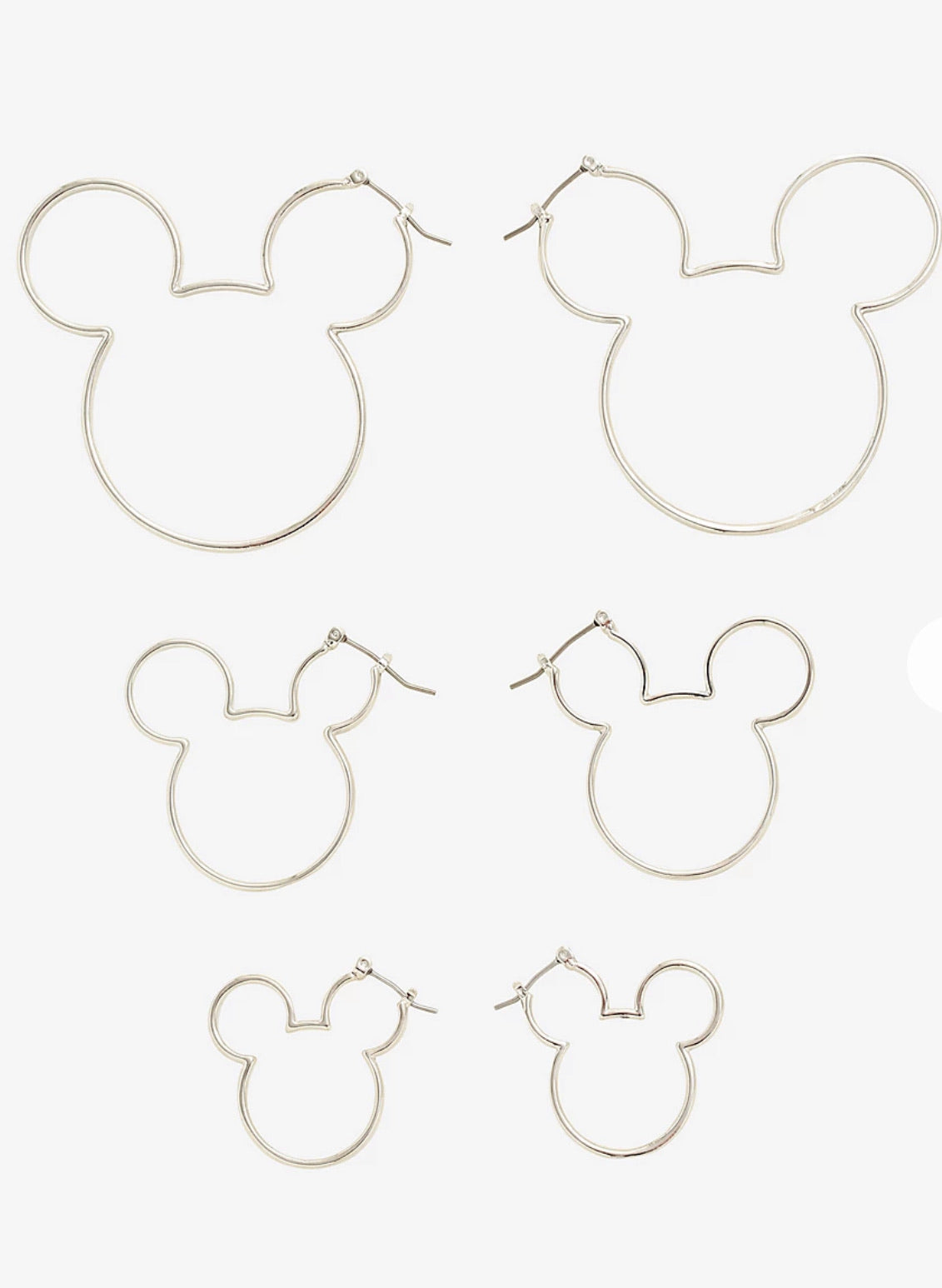 Mickey Mouse Aretes Formas