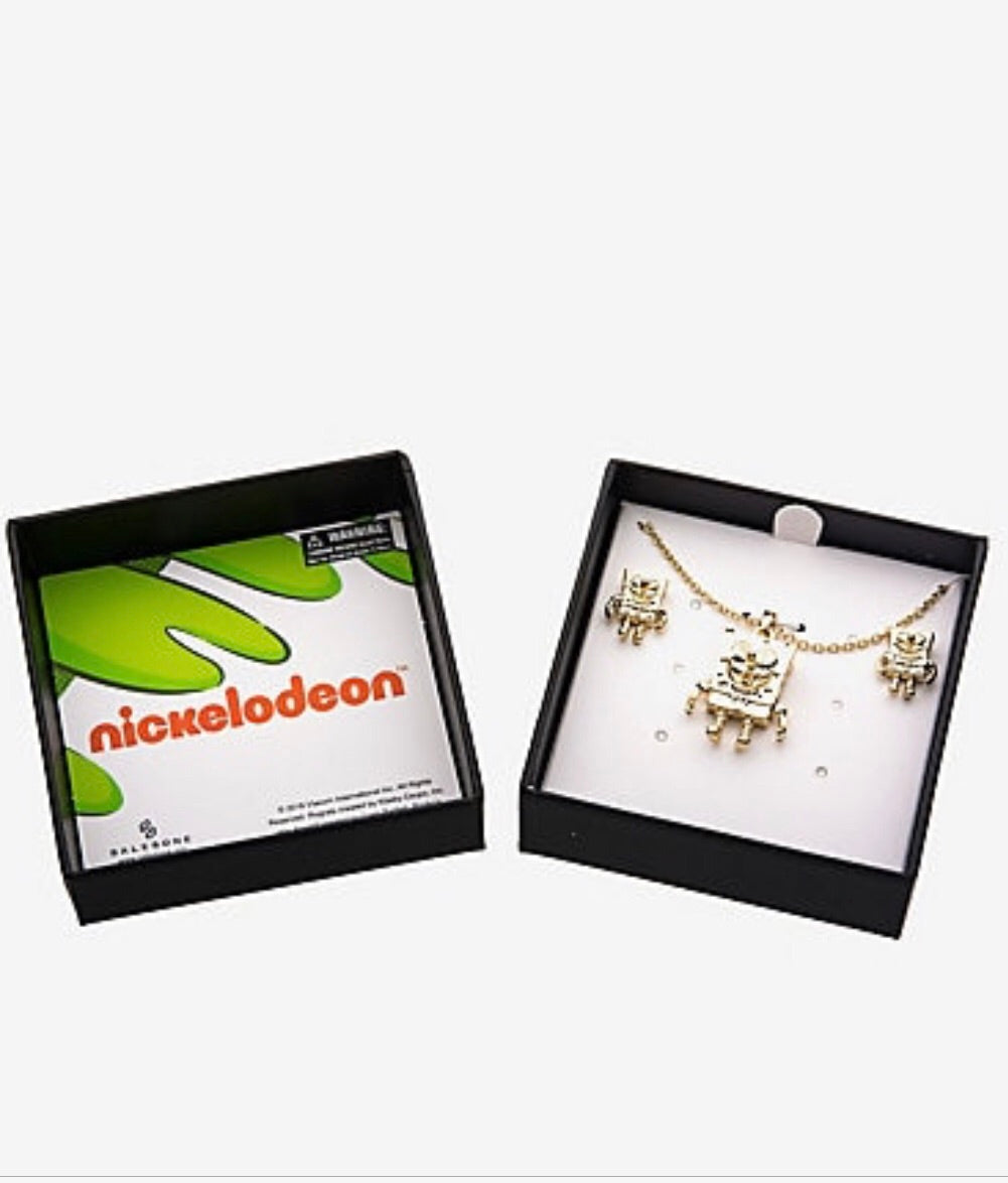 Set De Collar y Aretes Bob Sponja