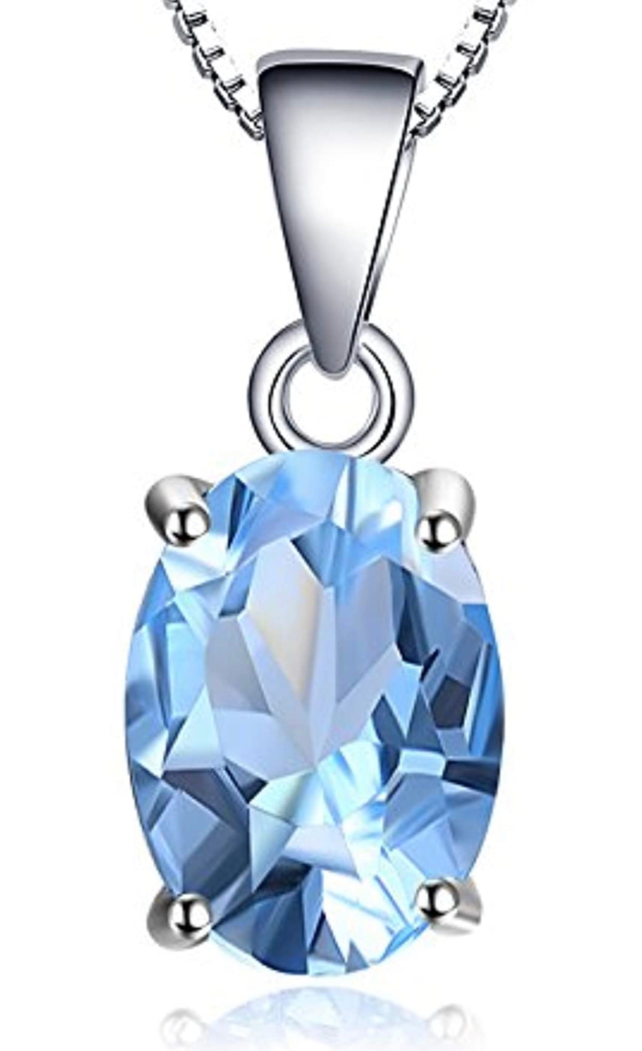 Collar Piedra Topacio Azul Amatista