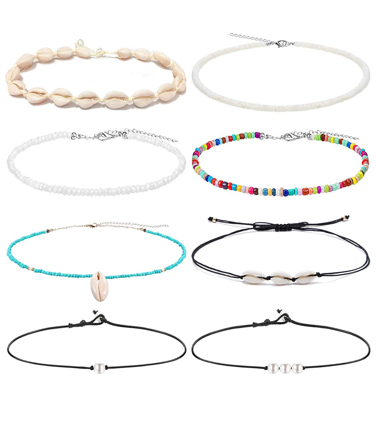 Set De Collares Verano Concha