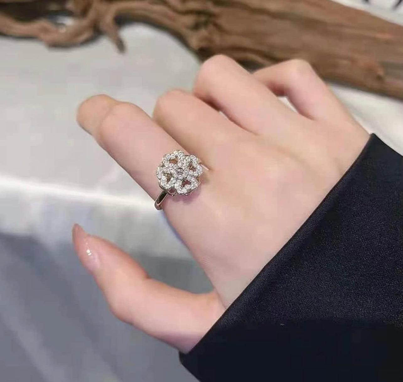 Anillo Trebol Giratorio Para Ansiedad