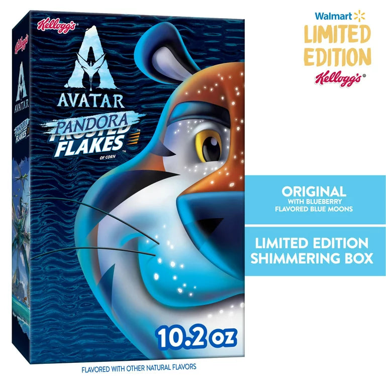 Kellogg's Frosted Flakes Avatar: The Way of Water Breakfast Cereal, Blueberry, 10.2 oz