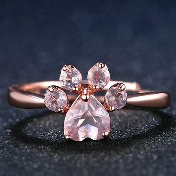 Anillo huella huellita rosada