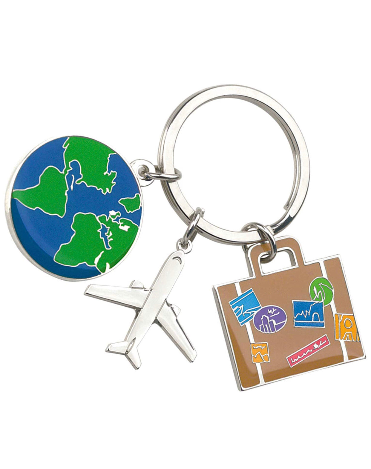 Llavero Avión Mundo Maleta Kit Viaje