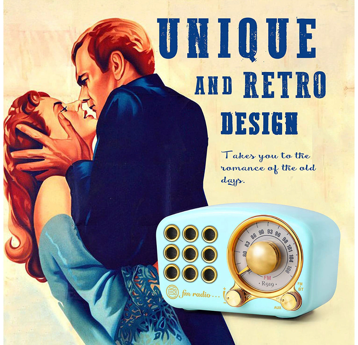 Bocinas Bluetooth Vintage Retro Bocina