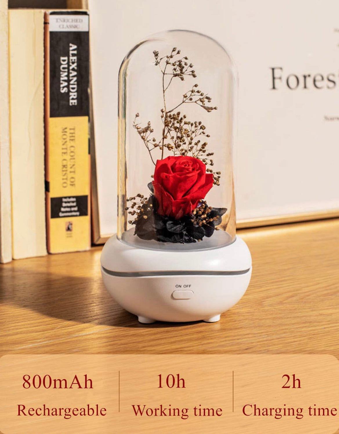 Difusor Aceites Escenciales Rosa Encantada