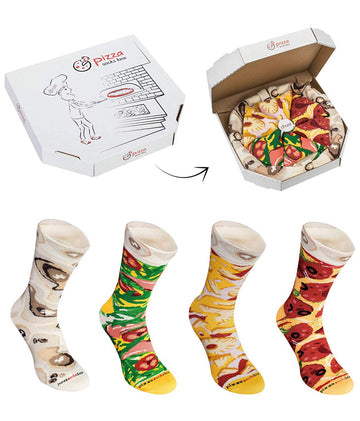 Caja De Pizza Calcetines 4 Sets