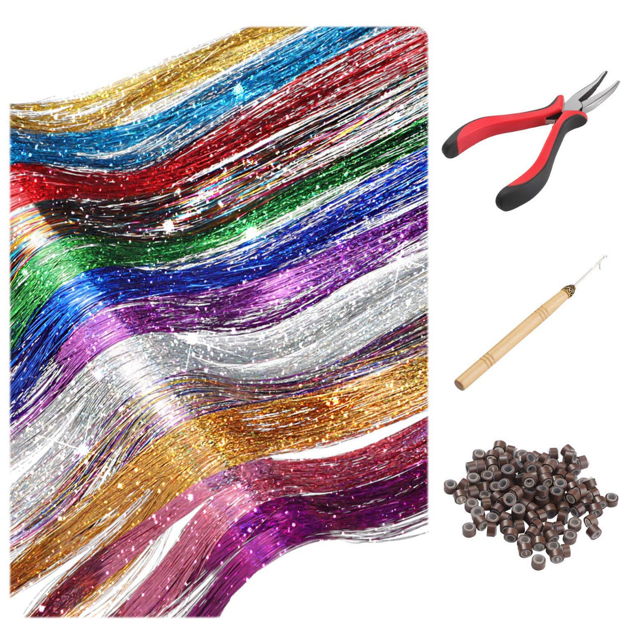 Extensiones De Cabello Colores Hair Tinsel