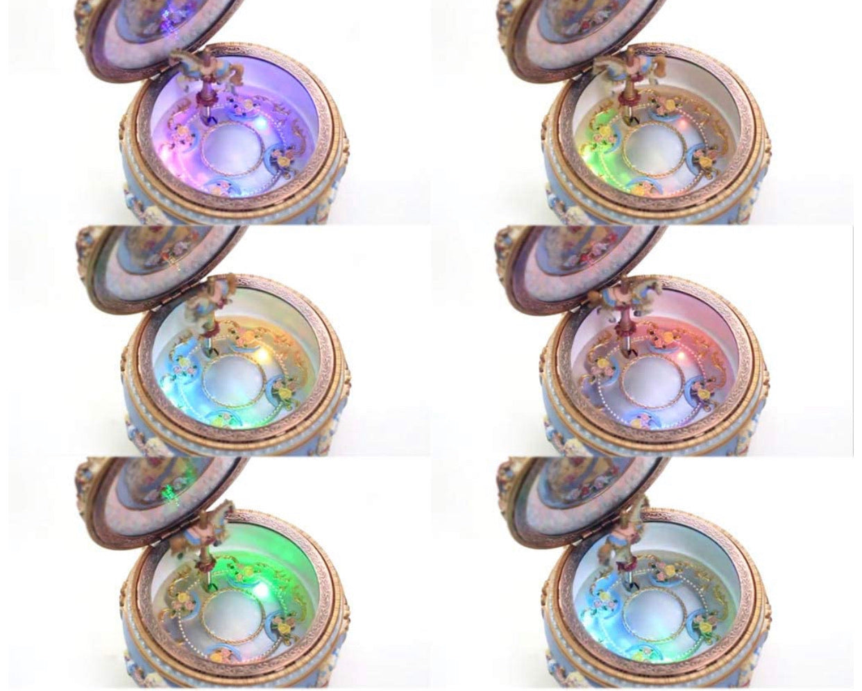 Caja Musical Vintage Caballito Joyero Carrusel