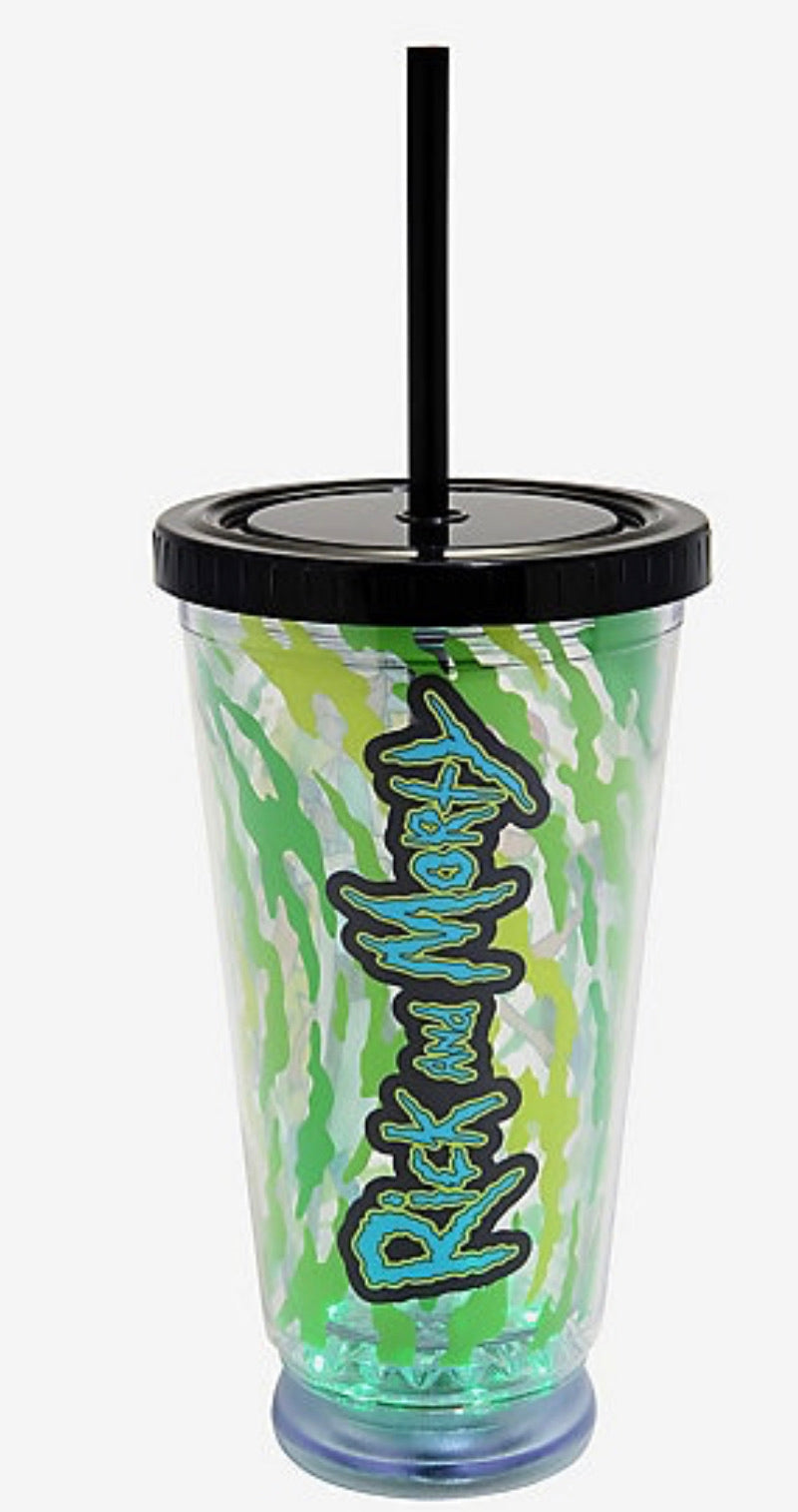 Rick y Morty Vaso Brilla en Obscuridad