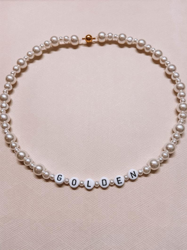 Collar Harry Styles Inspirado Golden Perlas