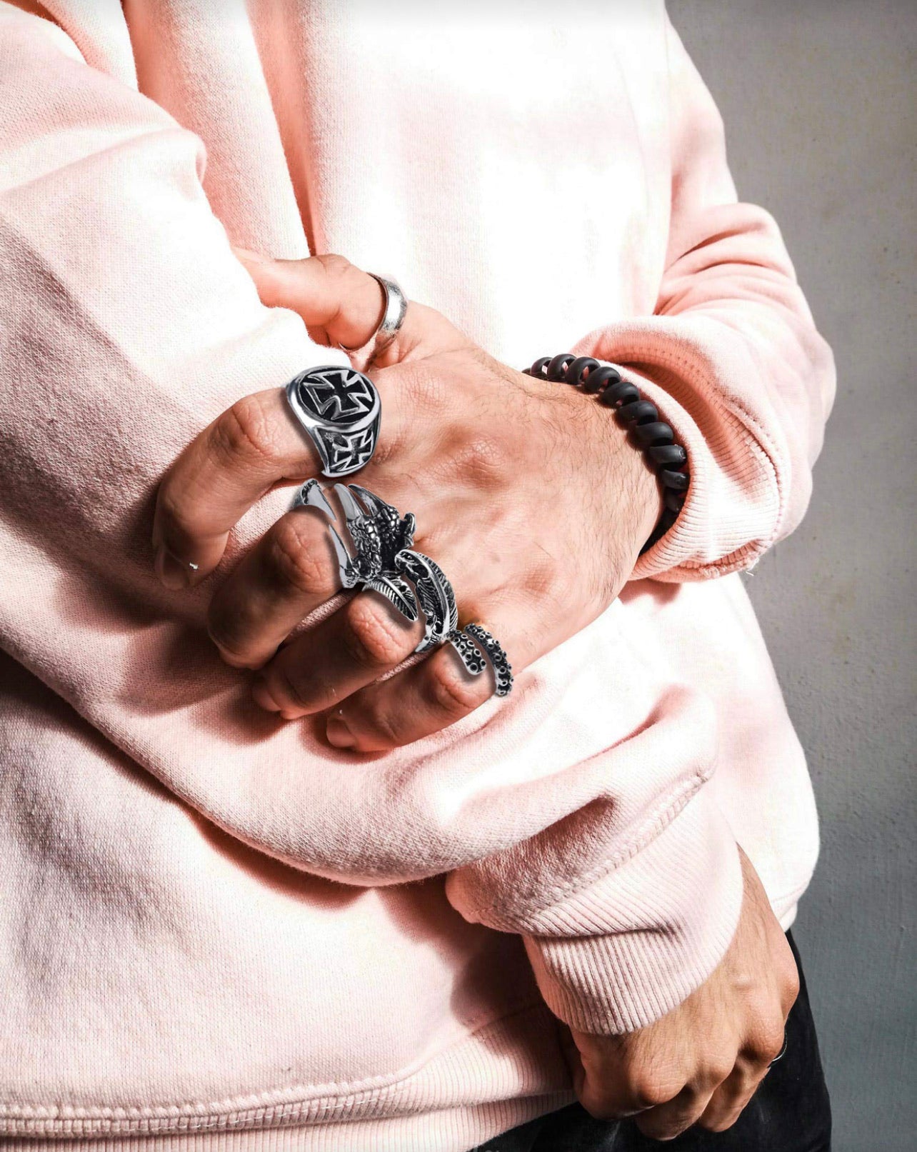 Set De Anillos Caballero Kesocoray