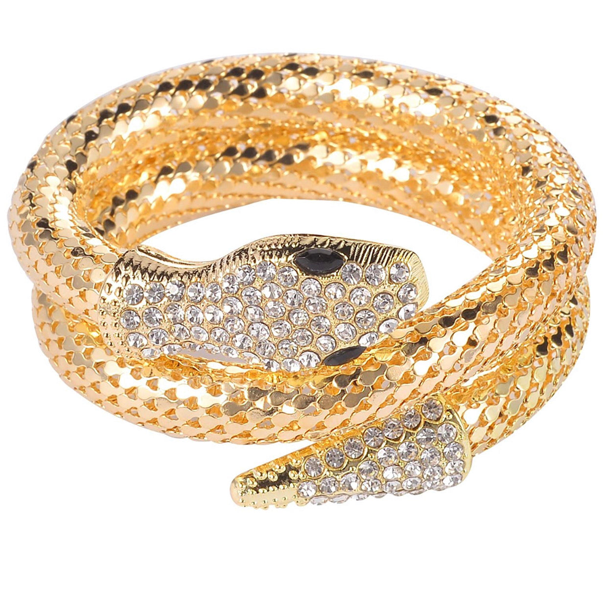 Pulsera Serpiente Brazalete Retro Curveada