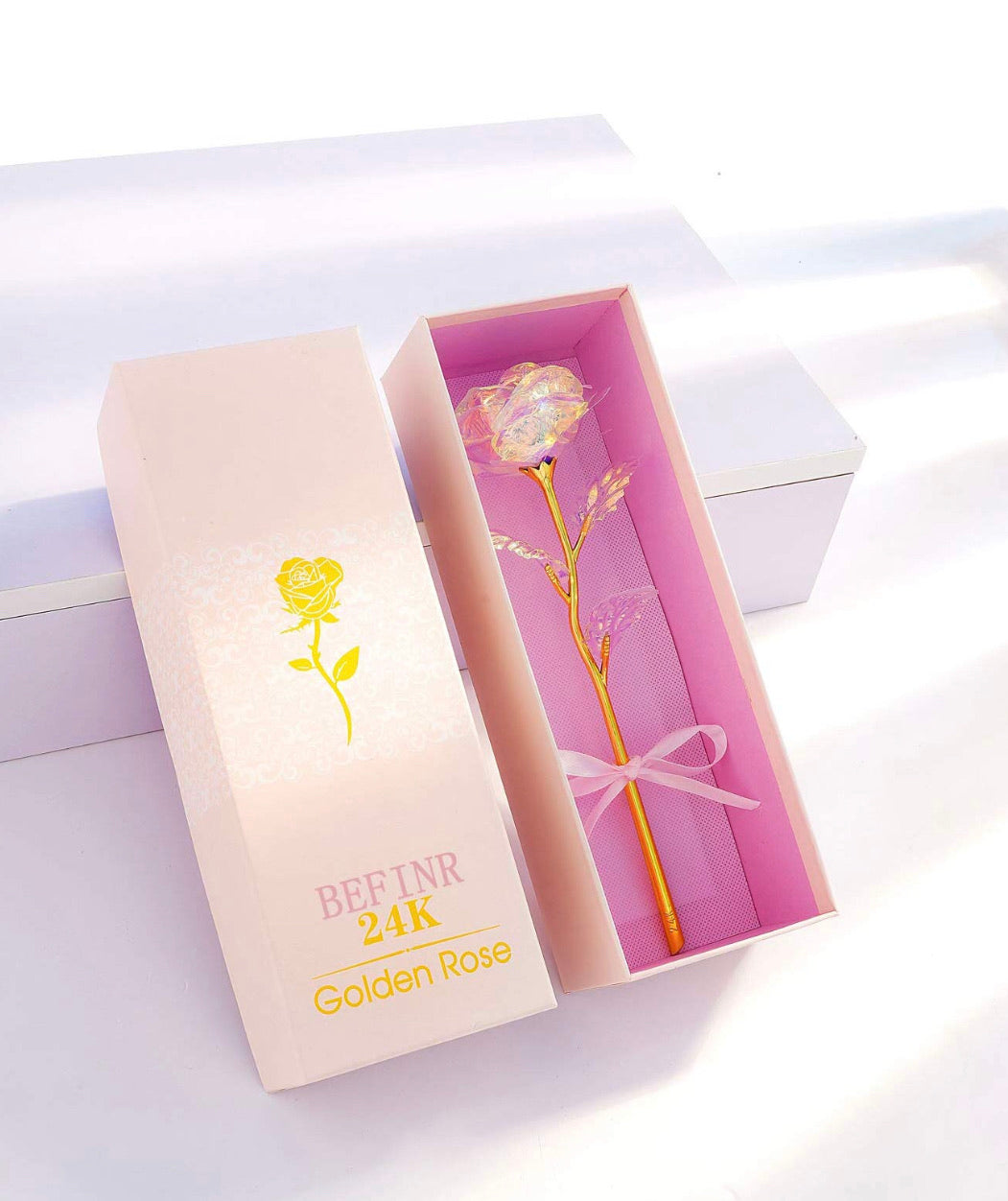 Rosa Cristal Arcoíris Tornasol