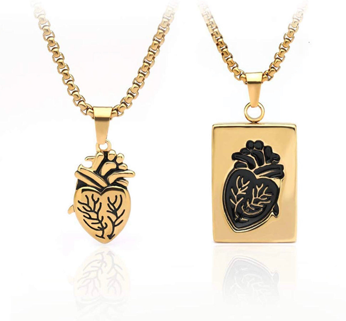 Set Corazón Anatómico Collar