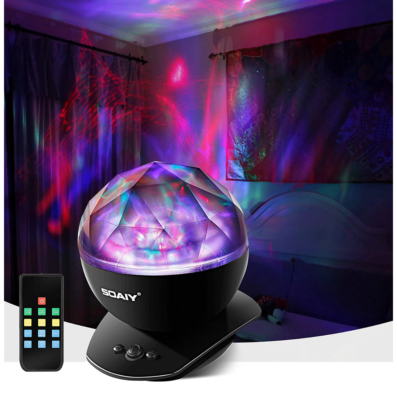 Lámpara Y Bocina Auroras Boreales Galaxia