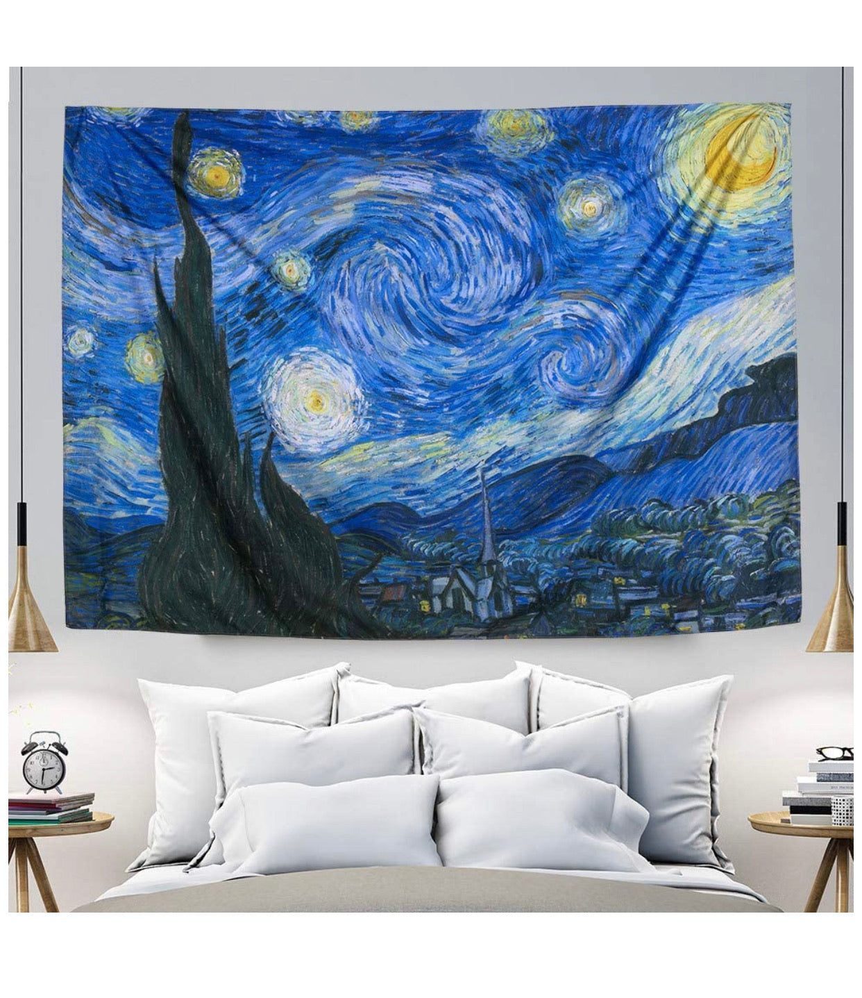 VanGogh Tapiz Para Colgar En La Pared Noche Estrellada