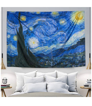 VanGogh Tapiz Para Colgar En La Pared Noche Estrellada